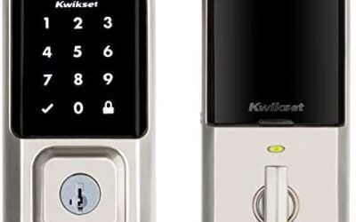 Kwikset 99390-001 Halo Wi-Fi Smart Lock cerrojo electrónico con pantalla táctil con seguridad SmartKey, níquel satinado
