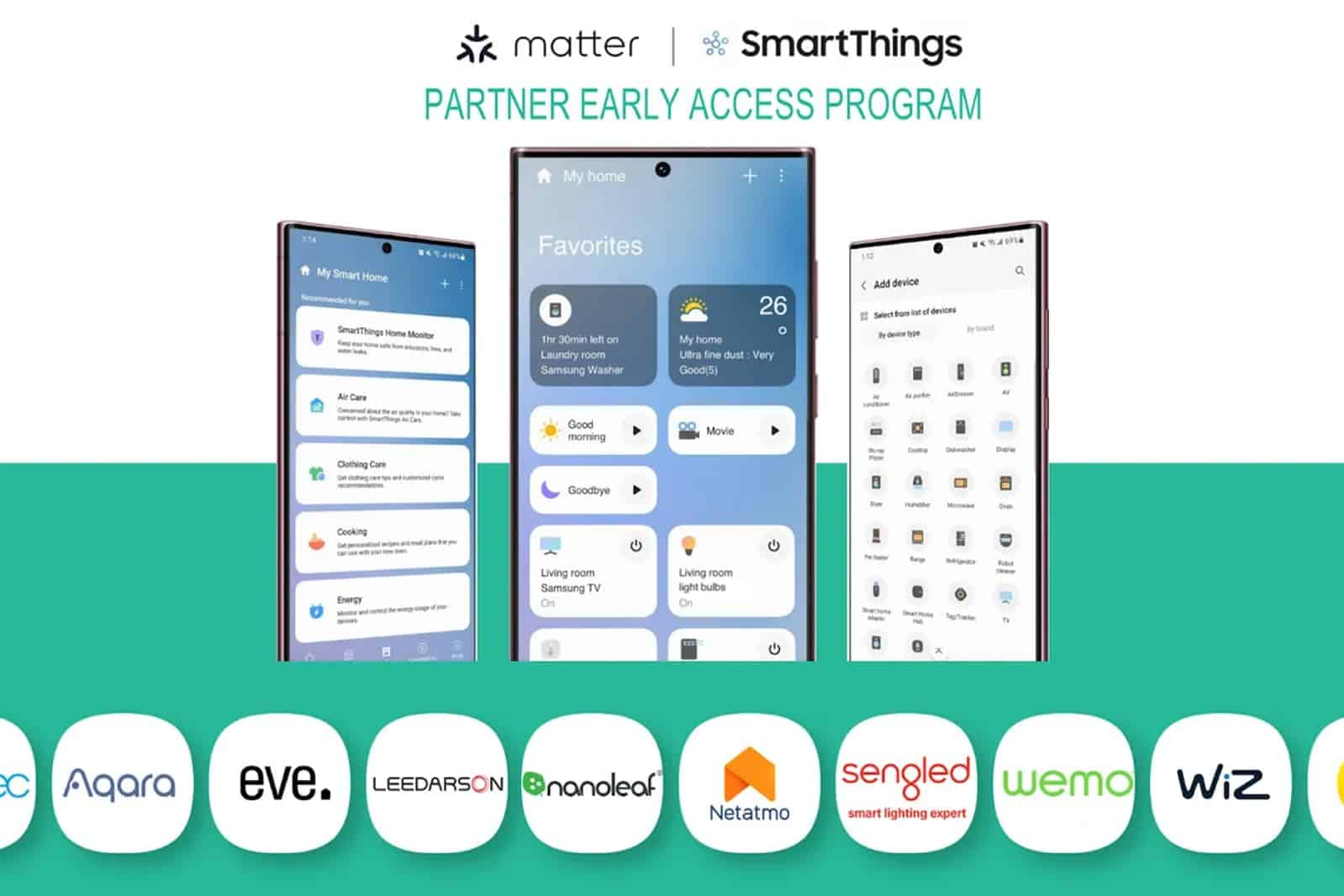 Samsung comienza a probar Matter y SmartThings con un nuevo programa de socios