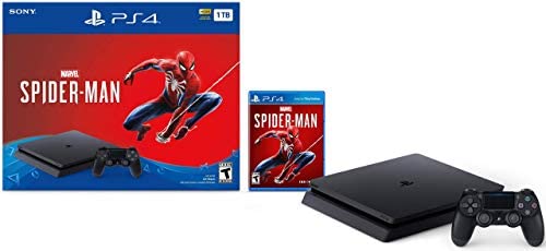 Nueva Sony Playstation 4 Slim Console 1TB SSD - Marvel's Spider-Man PS4 Bundle con controlador inalámbrico DualShock-4