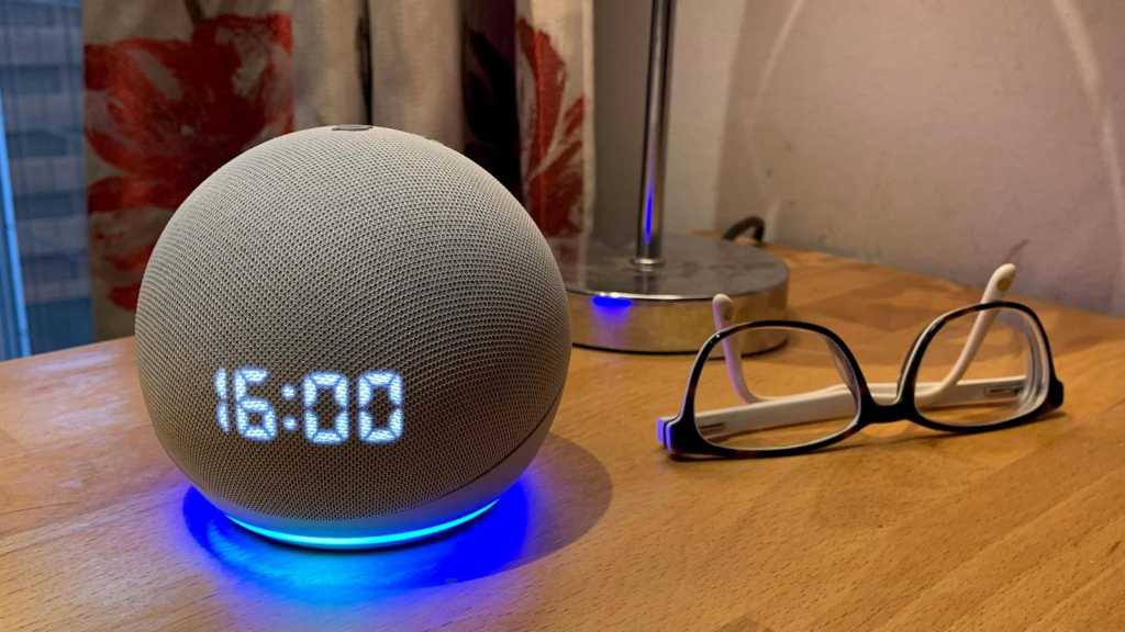 Echo Dot 4 with Clock