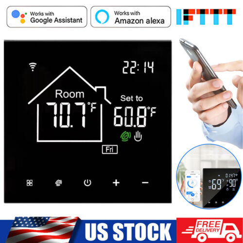 Control programable de la aplicación del sensor de la habitación del hogar del termostato inteligente digital Wifi inalámbrico