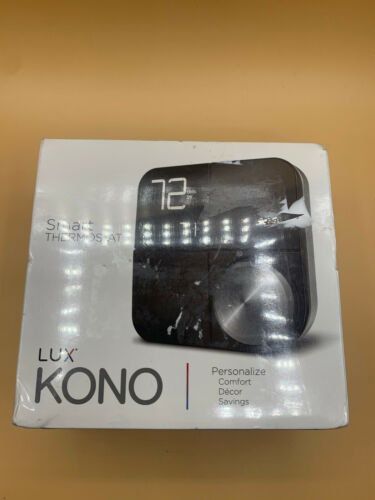 Termostato Kono Smart Wi-Fi con placa frontal intercambiable de acero inoxidable negro