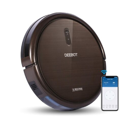 El robot aspirador Ecovacs Deebot N79S para alfombras y madera El robot aspirador Ecovacs Deebot N79S para alfombras y madera dura funciona con Alexa