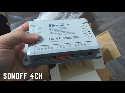 Domotica - Sonoff 4 canales para tablero. 10 amperes por canal. ITEAD